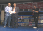 premiazione seconda societ Panthers Scaramuccia presidente comitato regionale lombardo e naestro Augusto Lauri